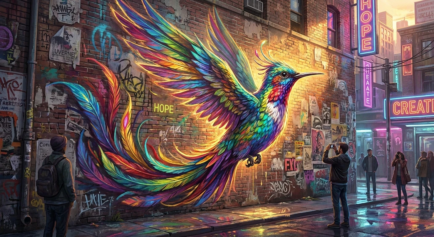 pam the bird graffiti